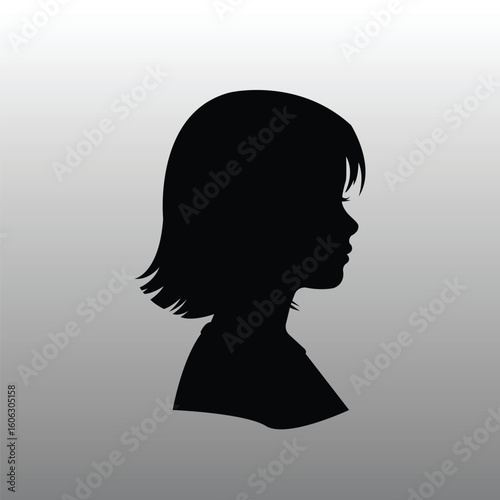 Silhouette of a young girl 