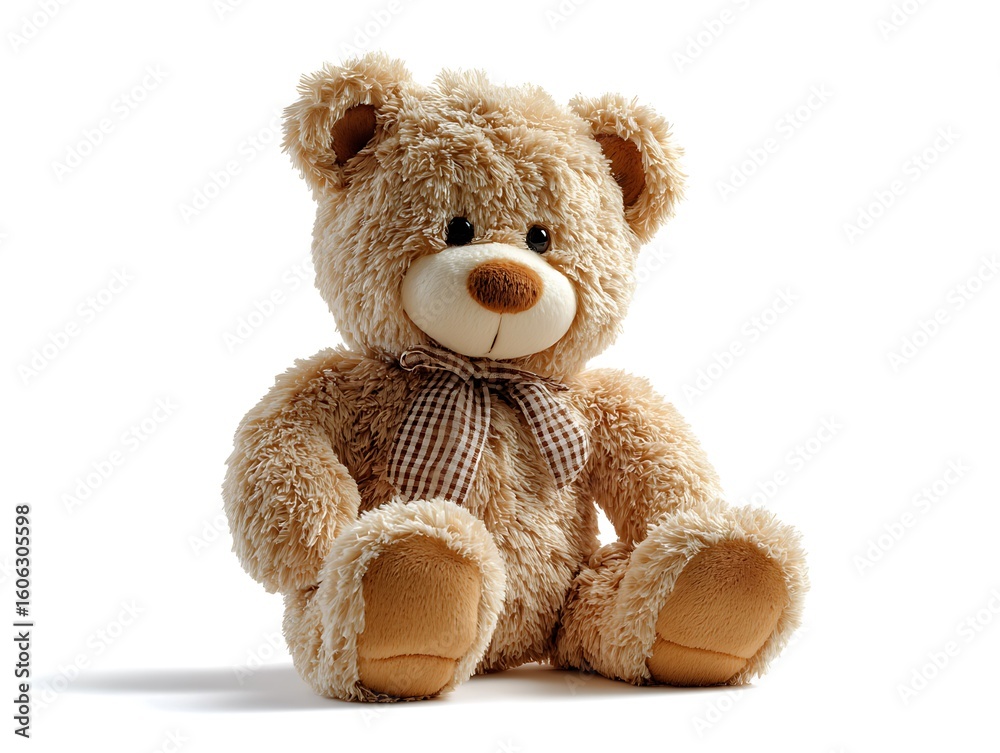 Obraz premium Plush Teddy Bear: Adorable Stuffed Animal for Kids, Nursery Decor, and Gift Ideas