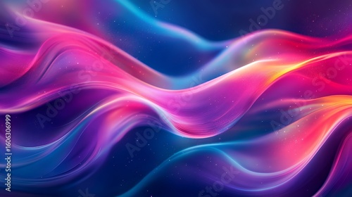 Wallpaper Mural Abstract Colorful Waves Flowing Through Space Torontodigital.ca