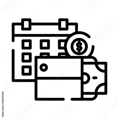 Payday schedule coloring page 