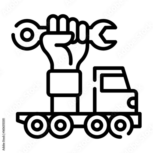 Mechanic truck coloring page 