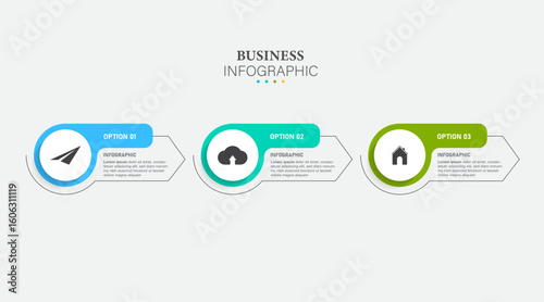 Presentation business infographic template. vector 3 options