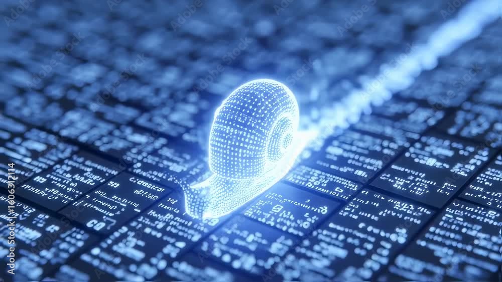 Digital snail crawling across the fragmented landscape of information