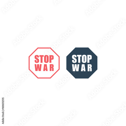 Stop war vector illustration icons set