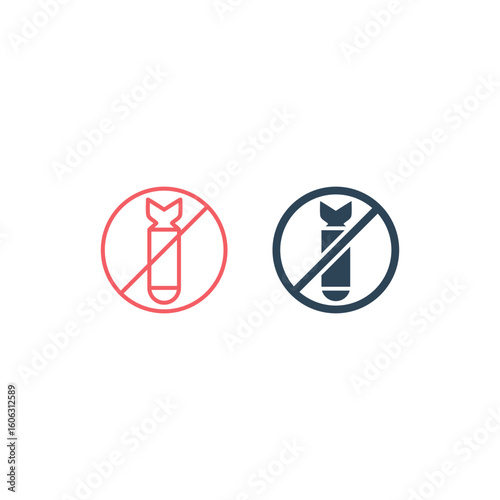 Stop war vector illustration icons set