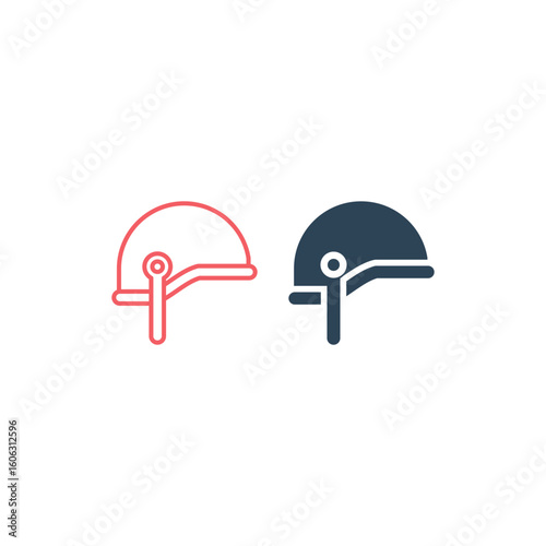 Police Helmet vector illustration icons set