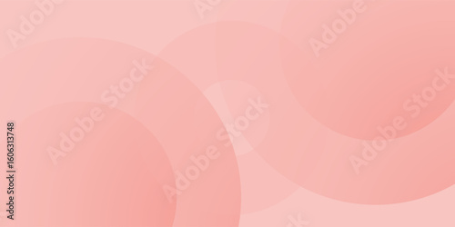 Vector group of pink peach, soft orange podium with pastel wavy layered paper art backdrop for product display.