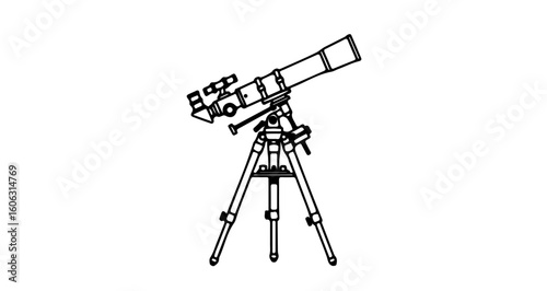 Telescope for astronomy observation and stargazing equipment for space exploration and science study tool