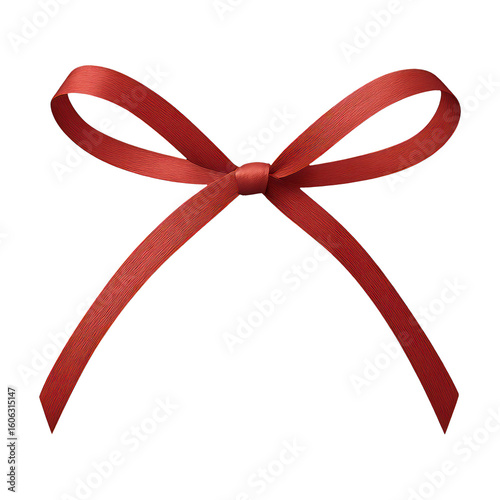 PNG Elegant red ribbon bow decoration