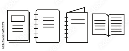 Catalog icon set, Catalog vector icon set for web design, vector illustration.

