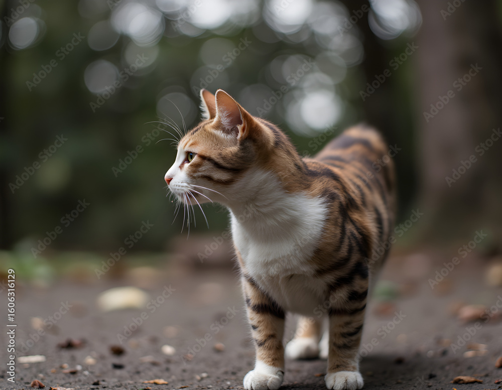 Naklejka premium Ai generated image of cat