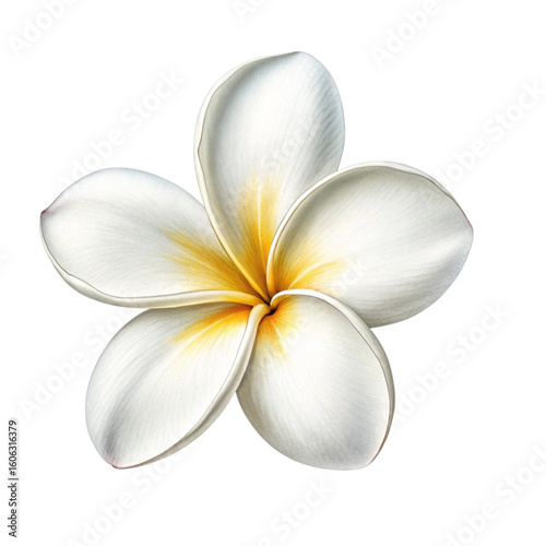 frangipani flower isolated on white