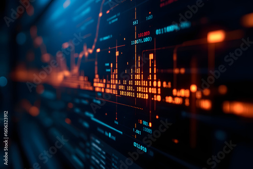 Cybernetic Information Flow Advanced Data Analysis Futuristic Tech