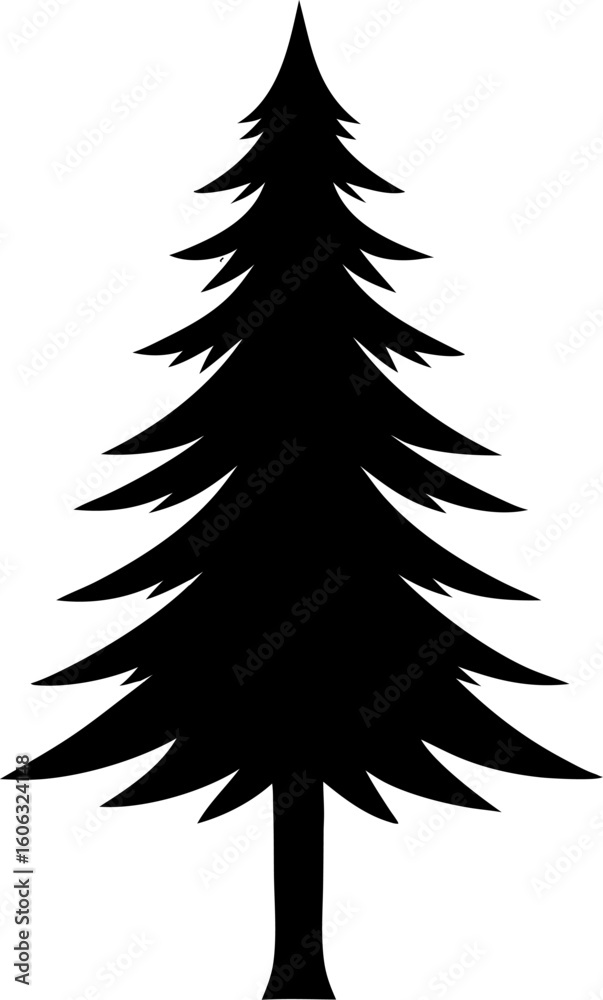 Obraz premium pine tree icons (fir tree vectors) -