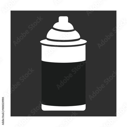 Shaving Cream Canister with Foam Top Minimal Icon