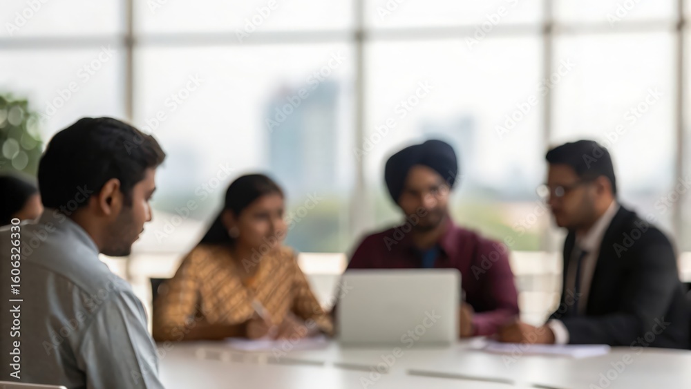 Indian Professionals at Governance Table with Depth-Focused Blur Effect
Indian Professionals at Governance Table with Depth-Focused Blur Effect