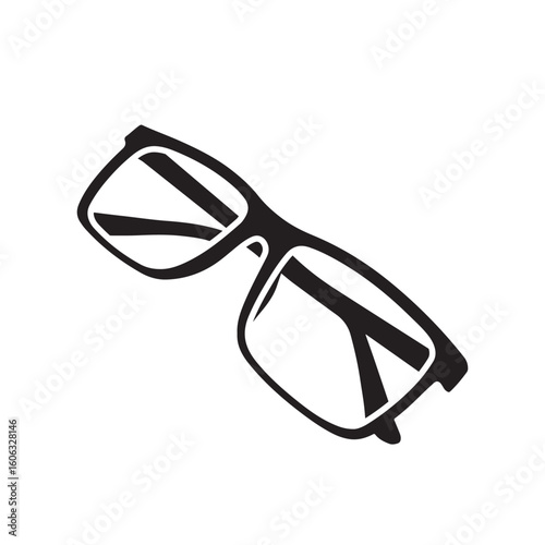 Stylish Black Eyeglasses or Reading Glasses Silhouette