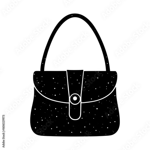 Stylish handbag purse fashion accessory ladies vogue design silhouette