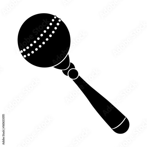 Musical instrument maraca shaker rhythm percussion traditional silhouette