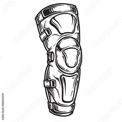 Protective knee guard with straps protective gear sports equipment