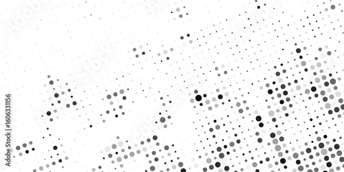 black dots on a white background that disappear,  vector illustration eps10