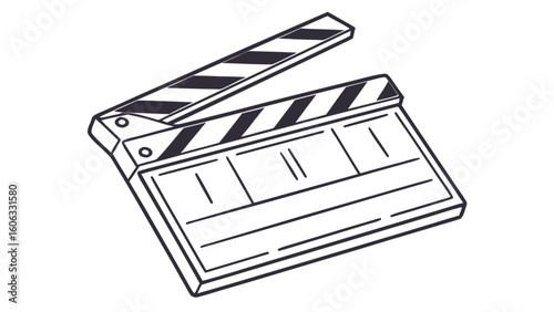 Download film slate vector illustration for movie making and production design and cinematography projects