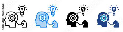 Tactical icon set multiple style collection