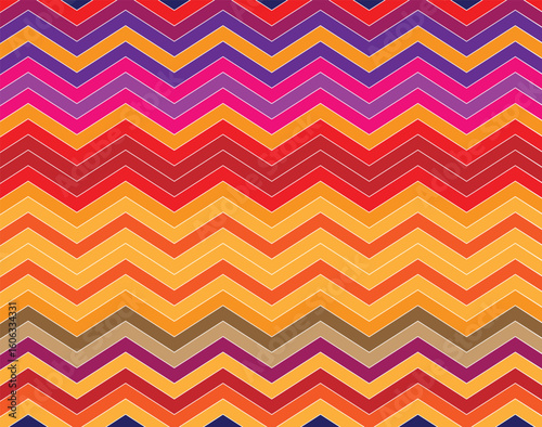 Watercolor zigzag pattern Earthy hues dance across the page in. Fun and bold zigzag pattern with thick, A purple and. calarful striped pattern. Four distinct chevron patterns, each featuring 