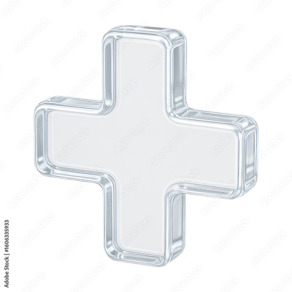 Obraz premium PNG Glossy transparent 3D plus