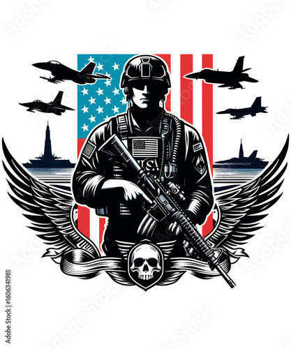 American Eagle Patriot Soldier military Army
