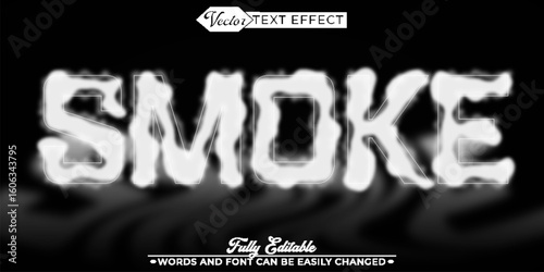  Dark and Atmospheric Smoke Fog Vector Editable Text Effect Template