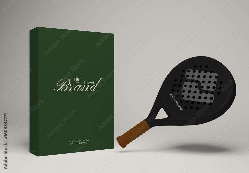 Padel Racket Box Mockup Stock Template | Adobe Stock