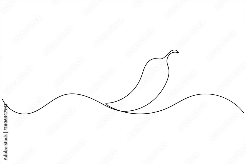 Obraz premium Chilli pepper icon in continuous one line minimalist design, isolated vector for modern food and cooking illustrations