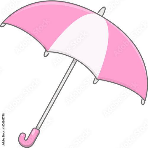 pink umbrella isolated