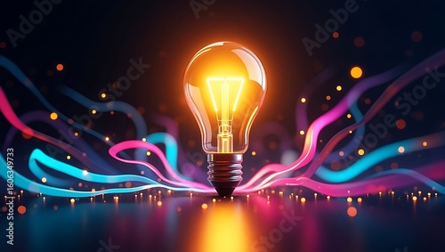Light bulb idea innovation creative thinking inspiration energy concept