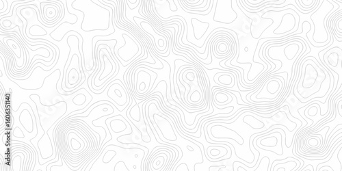 Abstract minimal The pattern smooth geometric discovery vector topo map. creative discovery White wave grid stripe line map topography. vector geographic contour mounted map background.	