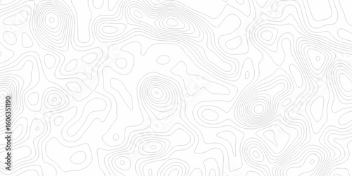 Abstract minimal The pattern smooth geometric discovery vector topo map. creative discovery White wave grid stripe line map topography. vector geographic contour mounted map background.	