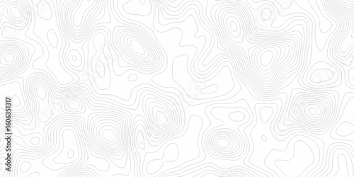 Abstract minimal The pattern smooth geometric discovery vector topo map. creative discovery White wave grid stripe line map topography. vector geographic contour mounted map background.	