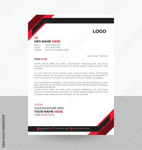 Modern business and corporate letterhead design template