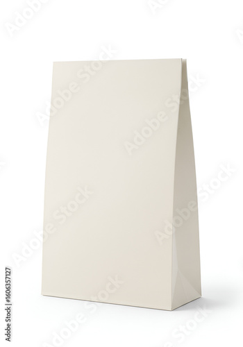 Plain cream-colored paper bag