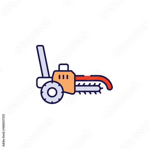 Trencher icon design with white background stock illustration