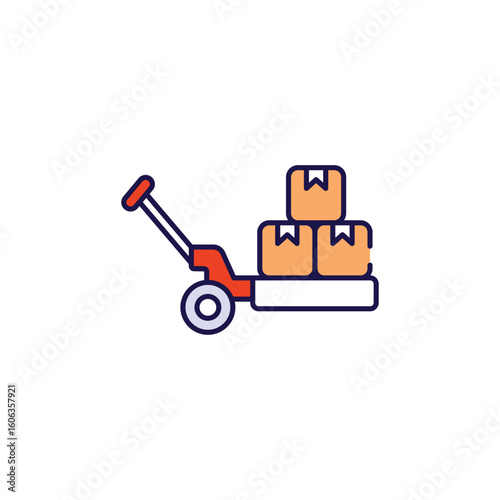 Material Handler icon design with white background stock illustration