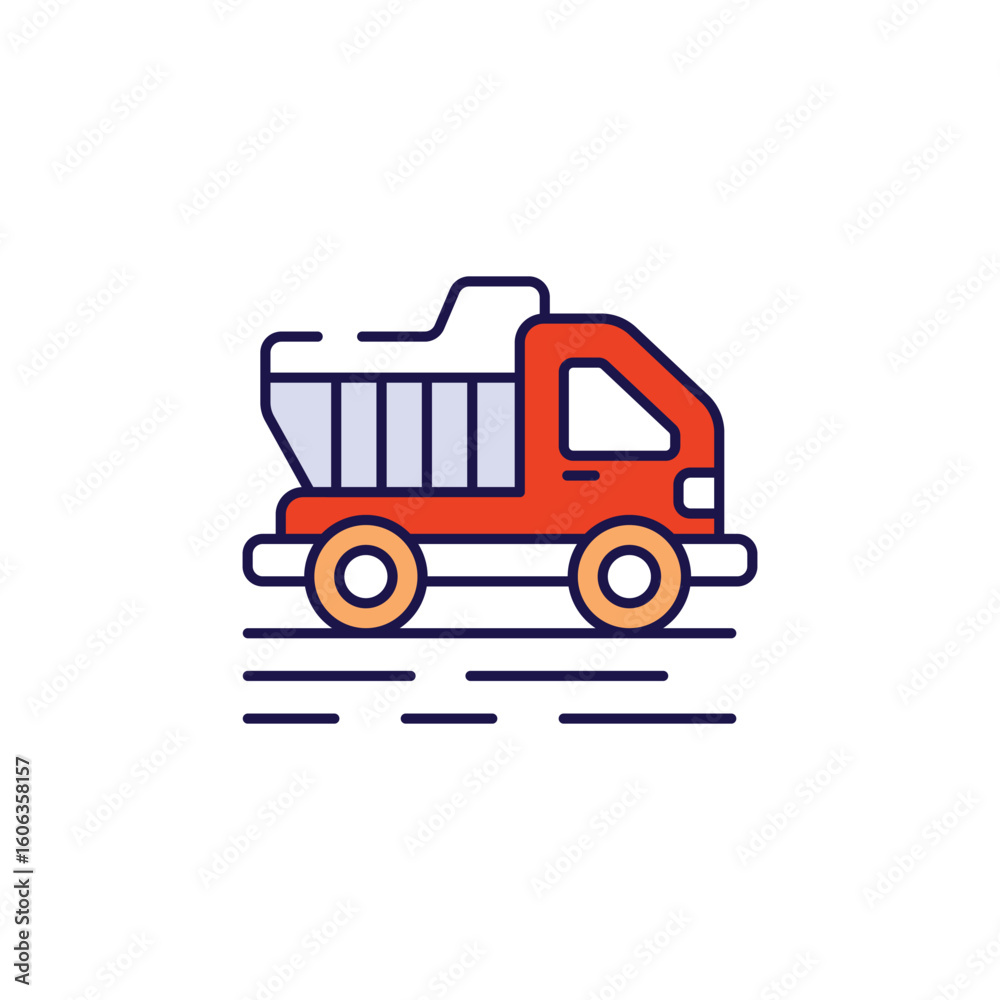 Naklejka premium Haul Truck icon design with white background stock illustration