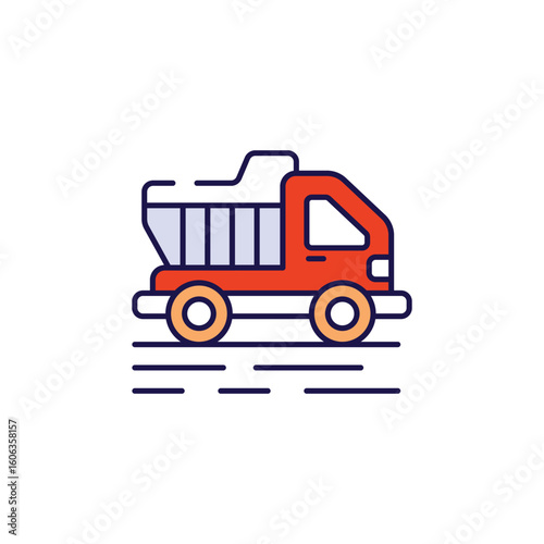 Haul Truck icon design with white background stock illustration