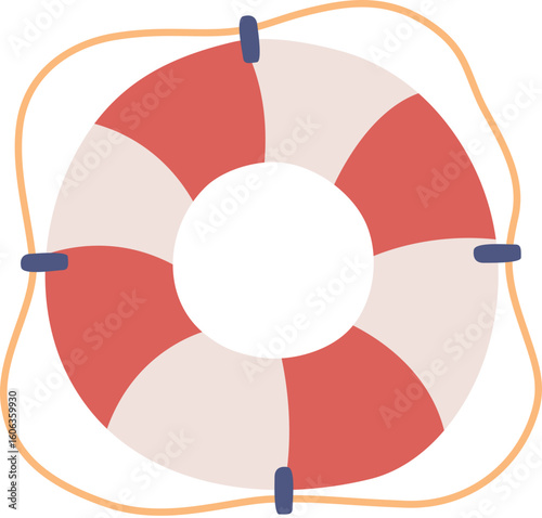 Cute lifebuoy marine element

