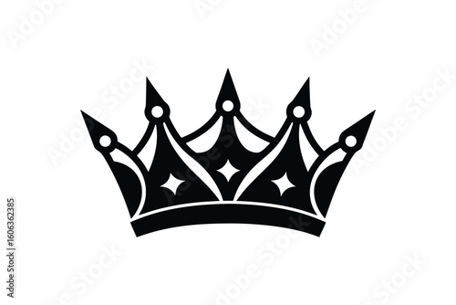 Silhouette art illustration of a tribal crown.eps