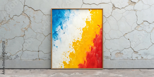 yellow and blue painted wall