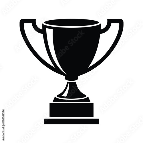 Classic trophy silhouette symbol of victory and achievement