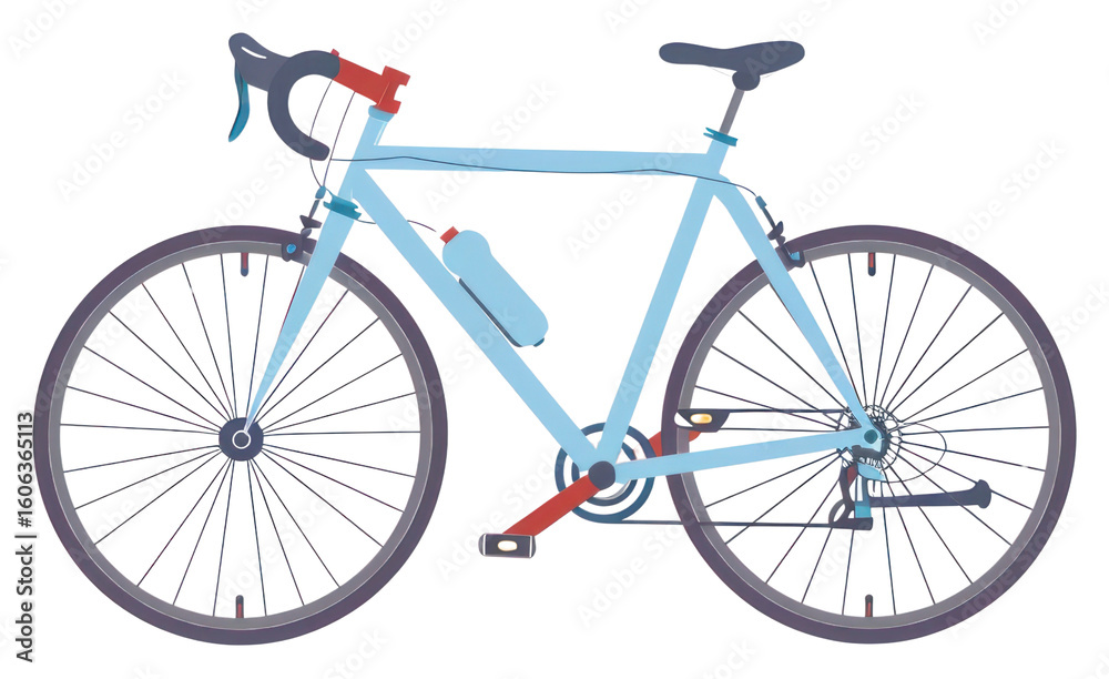 Obraz premium PNG Blue road bike illustration