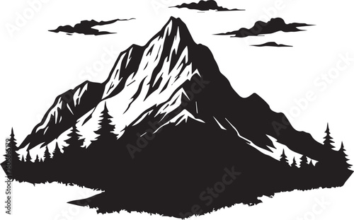 vector illustration of a mountain landscape
